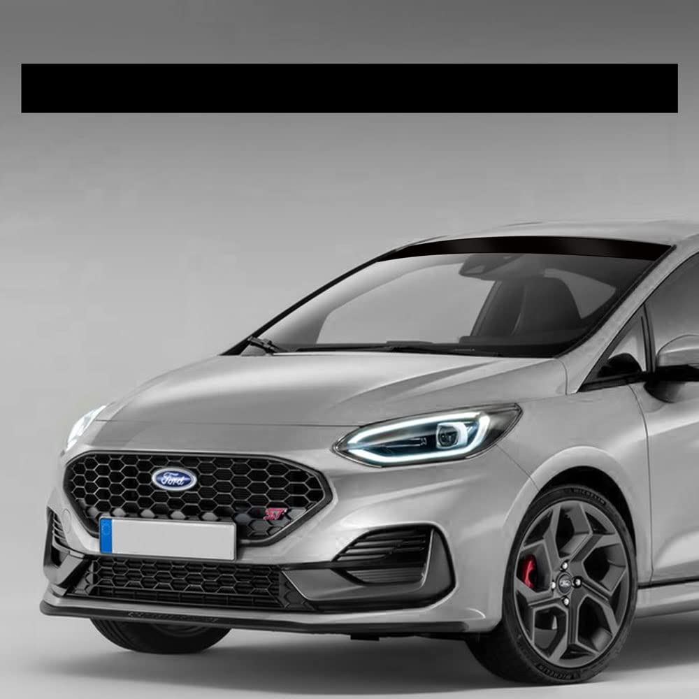 4R Quattroerre.it Adhesive Windshield Banner Sunshade Stripe Sticker for Car, Black