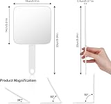 OSDUE Portable Travel Mirror Dual Purpose Handheld Square Mirror with Handle view 2