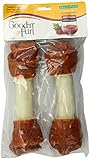 Healthy Hide Good 'n' Fun Pro-Dips, Beef and Liver Basted  Rawhide Bones, 7-Inch, 2-Pack