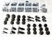 SWORDFISH 60010 192PC Auto Body Shield and Push-Type Retainer Assortment