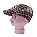 Bigood Child Flat Cap Hat Gatsby Ivy Newsboy Ascot Peaked Plaid Berets Brown