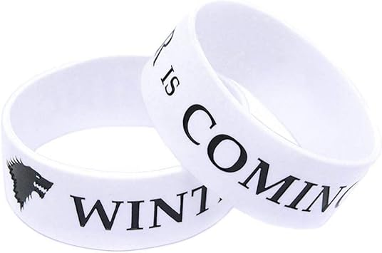 Amazon Dixinla スポーツリストバンド ファッションブレスレット シリコンリストバンド Winter Is Coming ラバー リストバンド メンズ キッズ用 1インチ 10個セット Dixinla リストバンド