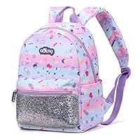 LIEOAGB Children Backpack Cute for Girls Primary School Bag Light Sequins Flash Pink Laptop Rucksack Outdoor Travel Bag-Lightpink-OneSize