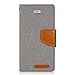 GOOSPERY Canvas Wallet for Apple iPhone SE Case (2016) iPhone 5S Case (2013) iPhone 5 Case (2012) Denim Stand Flip Cover (Gray)