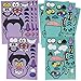 JOYIN 24 PCS Halloween Make-a-face Sticker Sheets, Mix and Match Halloween Decoration Stickers in 6 Designs with Jack-o-Lantern Pumpkin Vampire Witch Frankstein Zombie Halloween Party Supplies