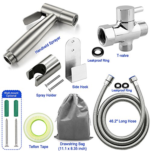 ADVcer Bidet Sprayer Attachment Kit Pressure Adjustable Tvalve