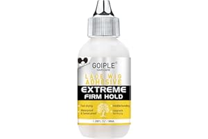 Goiple Wig Glue for Lace Front Wigs, Waterproof Lace Front Wig Glue for Wigs, Strong Hold Transparent Lace Adhesive for Hair Replacement Invisible Hair Bonding Wig Adhesive(1.28 fl oz)