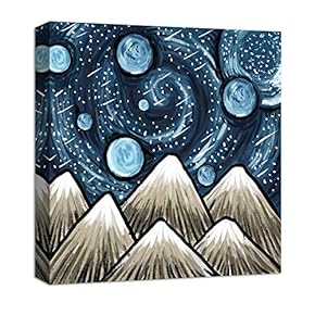 Canvas Wall Art Abstract Dream World Painting Artwork for Home Prints Framed - 12x12 inches