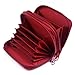 HDE Women RFID Blocking Credit Card Holder Real Leather Secure Zip Around Wallet (Red)