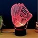 DB.WOR Baseball Glove Night Light - Colorful LED Lamp 7 Color Change Optical Illusion Touch Table Desk Lamp Birthday Gift for Men Boyfirend Boys Kids Baby
