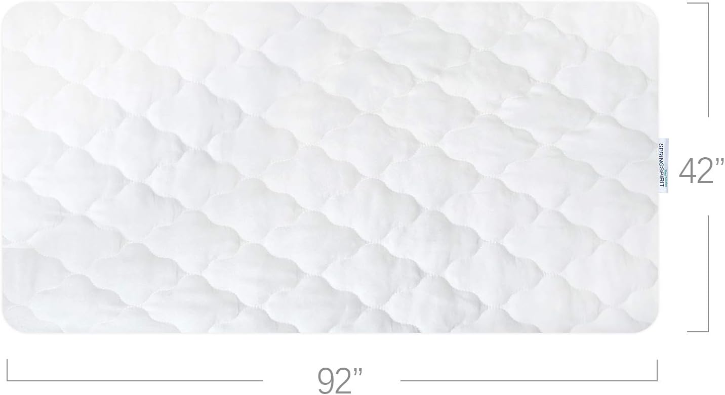 Waterproof Mattress Protector, Quilted Bedside Crib Mattress Cover(86x52cm), Fits for Chicco Next to Me & COSTWAY Bedside Crib, White - Image 3