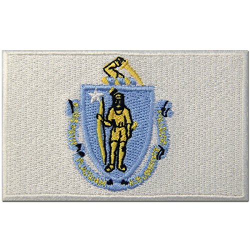 Massachusetts State Flag Embroidered Emblem Iron On Sew On MA Patch