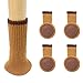 32Pcs Chair Leg Socks with Felt Pads, MERYSAN Elastic Knitted Furniture Booties, Thick Wood Floor Furniture Legs Protectors Pads Covers Caps Set - Avoid Scratches & Noise, Anti-Slip(Brown)