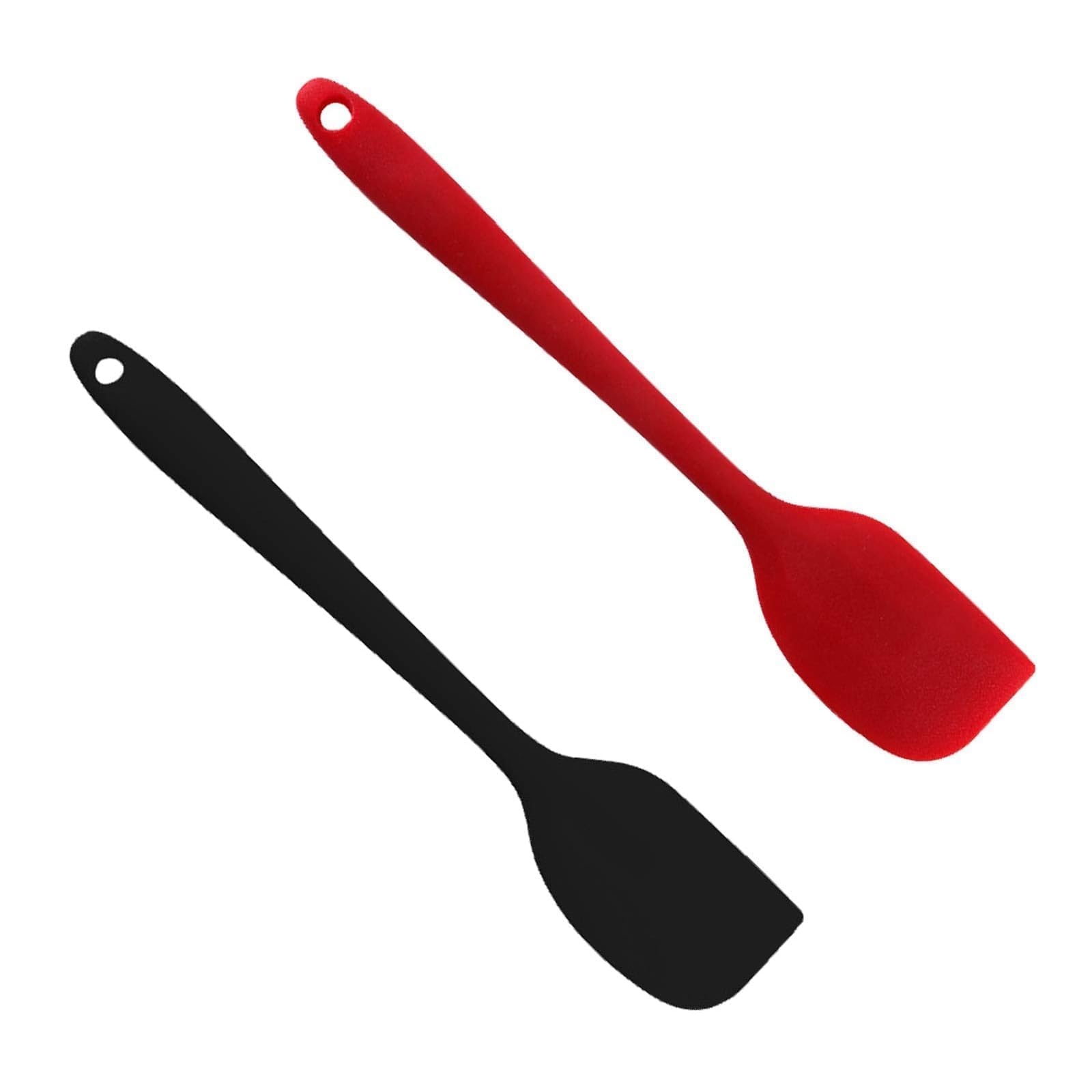 Silicone Spatulas Set, Spatulas for Cooking 450°F Heat Resistant Non-Stick Rubber One Piece Seamless Design for Cooking, Baking and Mixing, Dishwasher Safe (2pcs)
