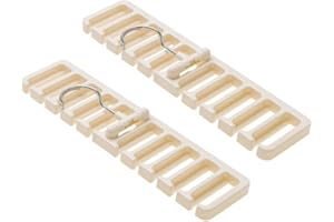 SHINEOFI 2pcs Wall Belt Rack for Closet with Multi-Slot Design, Iron and Abs Material, Smooth Surface, Holds