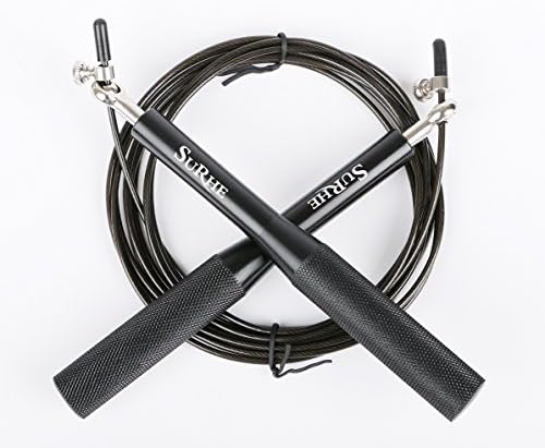 JOLITCHION Speed Jump Rope Workout for Women Men Weighted Adjustable Sports &amp; Fitness Skipping,Boxing,MMA Training, Cable Steel Ball Bearings for CrossFit Training,Jumping Exercise + FREE Carrying Bag