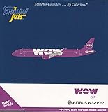 Gemini Jets Wow Air A321neo TF-Sky 1:400 Scale Diecast Model Airplane