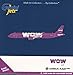 GeminiJets Wow Air A321neo TF-Sky 1:400 Scale Diecast Model Airplane