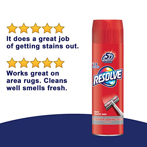 Resolve High Traffic Carpet Foam, 264 oz (12 Cans x 22 oz), Cleans Freshens Softens & Removes Stains - Thumbnail 7