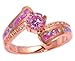 CiNily Womens Gold Plated Created Fire Opal Ring/Triangle Ring/Adjustable Wrap Open Ring for Teen Girls Size 5-13