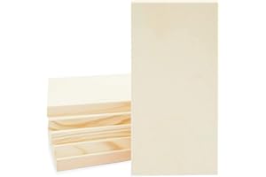 Bright Creations 6 Pack Unfinished Wood Canvas Boards for Painting, Blank Deep Cradle 6x12 Panels for Art, Wall Decor (0.85 in Thick)