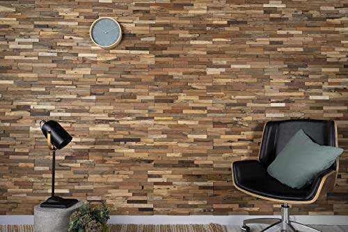 Woody Walls 3D Reclaimed Barn Wood Wall Panels | DIY Glue and Nails Installation | Premium Set of 10 Panels (9.5 sq. ft. per Box) Original Rustic
