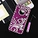 Pandamimi Deluxe Rose Pink Chrome Bling Crystal Rhinestone Hard Case Skin Cover for Apple iPhone 4 4S 4G With 2 Pcs Screen Protector and Pink Stylus