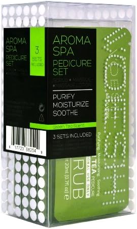 VOESH New York - Green Tea Spa Pedicure 3-in-1 Disposable Kit - 3 Sets