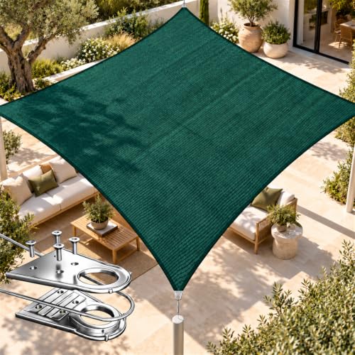 Royal Shade 29' x 46' Green Rectangle Super Ring Shade Sail,98% UV Block at Amazon