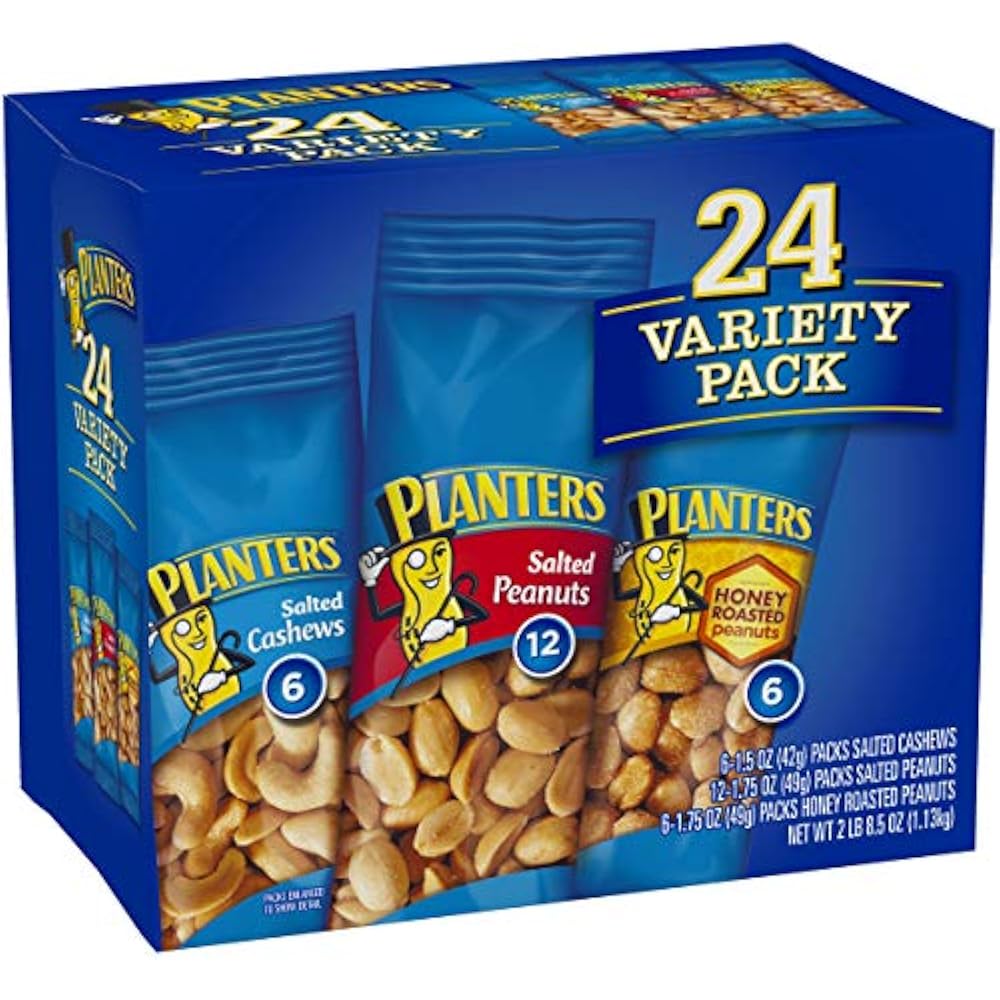 Peanuts Planters Nuts Variety Pack (1.75 Oz, Of 24) Snack Grocery