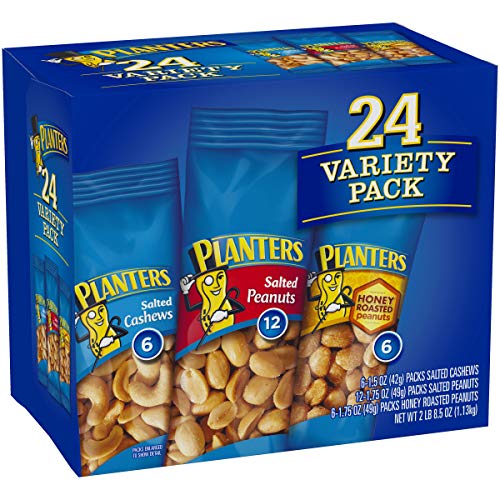 PLANTERS Variety Packs (Salted Cashews, Salted Peanuts & Honey Roasted