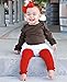 RuffleButts Infant / Toddler Girls Solid Knit Footless Ruffle Tights - Red - 6-12m