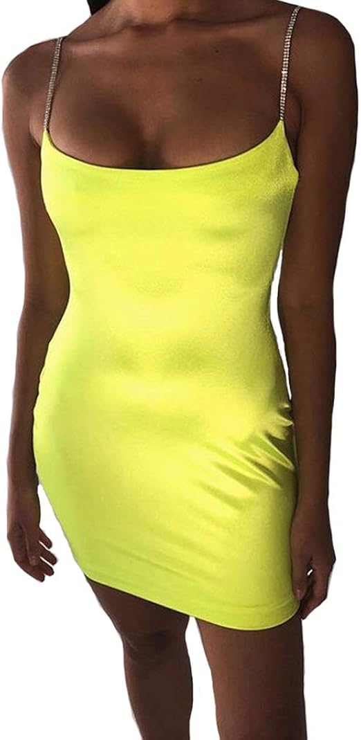 neon bodycon mini dress