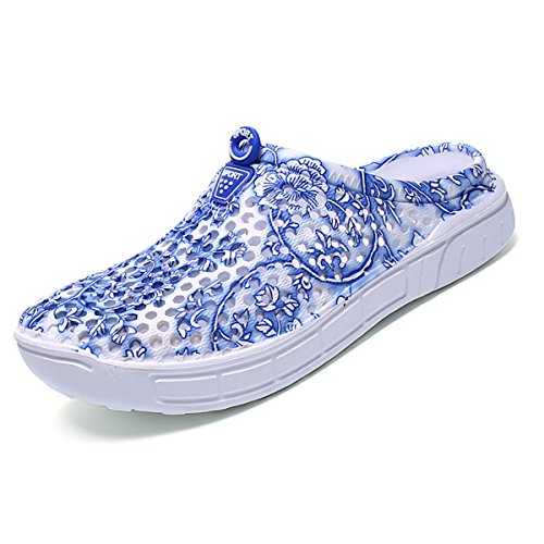 Lewhosy Women's Garden Clogs Shoes Slippers Sandals Quick Drying Lightweight Breathable(40/Blue 2)