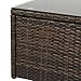 Best Choice Products All-Weather Wicker Indoor Outdoor Coffee Table for Patio, Living Room w/Tempered Glass Top for Patio, Living Room