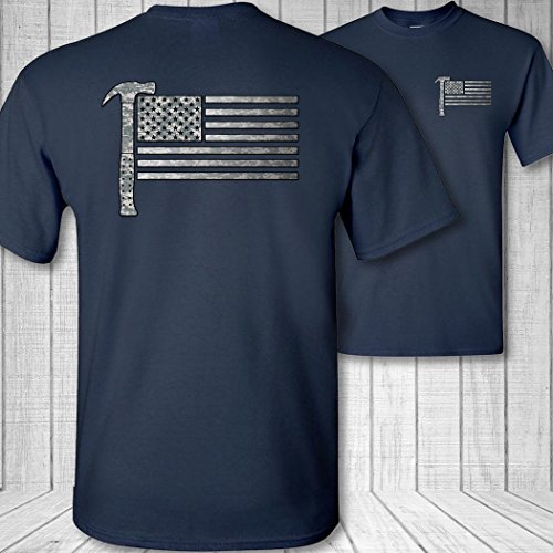 Men's American Flag Roofer Shirt - Thumbnail 5