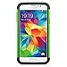 SYONER Galaxy S5 Case, [Shockproof] Hybrid Rubber Dual Layer Armor Defender Protective Case Cover for Samsung Galaxy S5 S V I9600 [Green/Black]