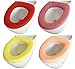 Dealglad New 2pcs O-shaped Bathroom Warmer Washable Cloth Toilet Seat Cover Pad Mat (Random Color)