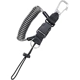 Rigrig Scuba Diving Lanyard - Underwater Camera Lanyard, Anti-Loss Retractable Gear Tether with Quick-Release Buckle Clip