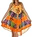 Sakkas 101RC Palm Tree Tie Dye Caftan Dress / Cover Up - Orange - One Size