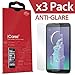 iCarez Anti Glare & Anti-Fingerprint Matte Screen Protector for Motorola Google Nexus 6 [Unique Hinge Install Method with Kits] [3-Pack] - Retail Packaging