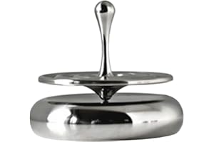 Top Rotating Magnetic Decoration Desktop Droplets Spiner Toys Gifts No Base (Silver1)