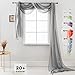 MEMIAS Luxury Window Sheer Elegant Voile Curtain Scarf for Home, Birthday Party, Wedding Decoration, 1 Panel 54
