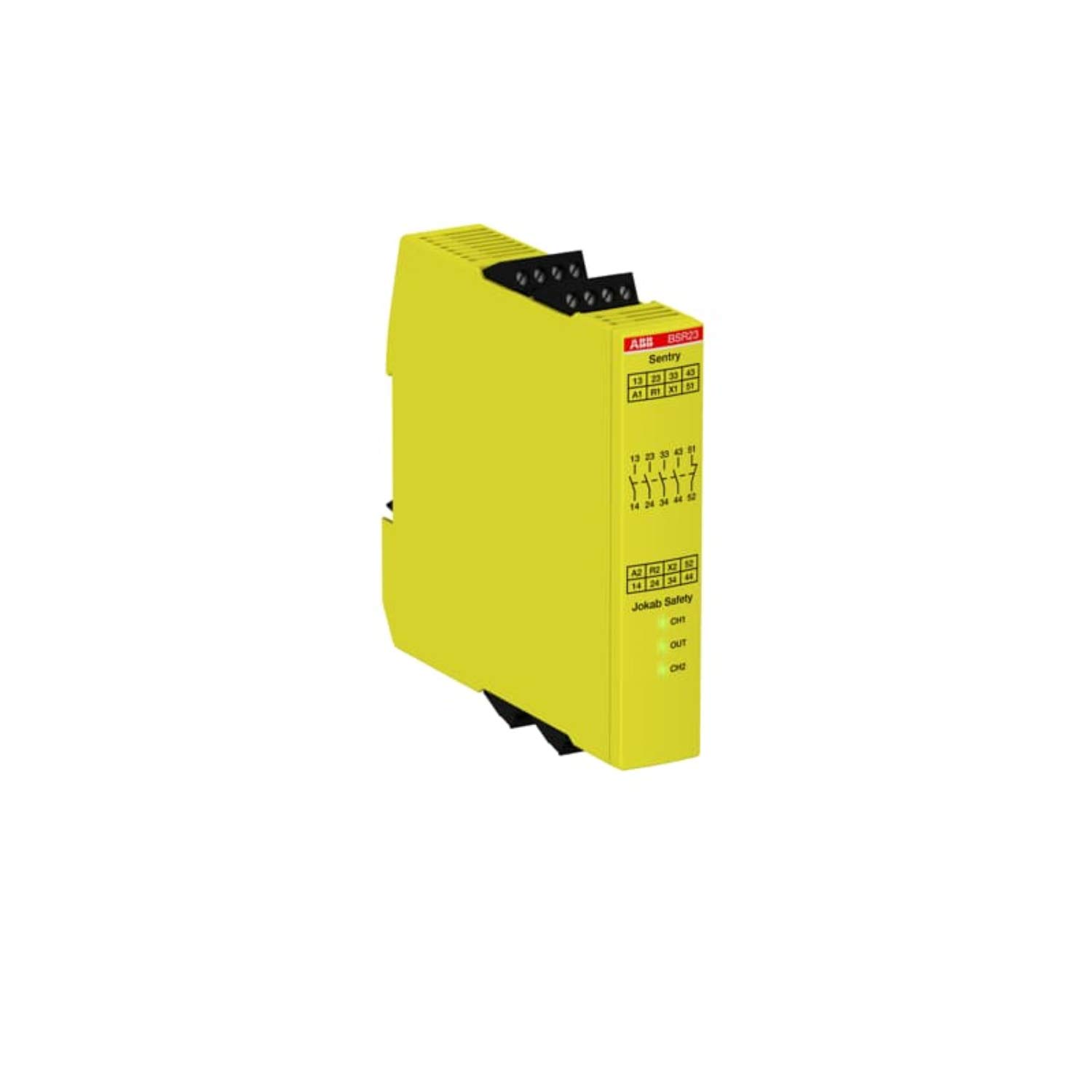 ABB BSR23 24VDC Safety/Expansion Relay Sentry, 24V DC, 4 NO + 1 NC, No Time Delay (ABB2TLA010041R0600)