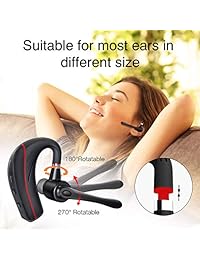 Auriculares Bluetooth HONSHOOP Bluetooth 5.0 Reducción de Ruido Auricular Bluetooth en Oído Inalámbrico Auriculares con Micrófono Auriculares para Negocio Entrenamiento Conducción