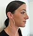 Extra Large Sterling Silver Hinged Continuous Endless Hoop Earrings, (1.2mm Tube) (70mm)
