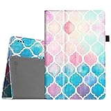 Insignia 10.1 Inch Tablet NS-P10A7100 Case, Fintie Slim Fit Premium Vegan Leather Folio Case Cover with Stylus Holder for Insignia Flex NS-P10A7100 10.1-Inch Android Tablet, Moroccan Love