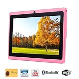 Tagital 7'' Quad Core Android 4.4 KitKat Tablet PC, Bluetooth, Dual Camera, Netflix, Skype, 3D Game Supported (Pink)