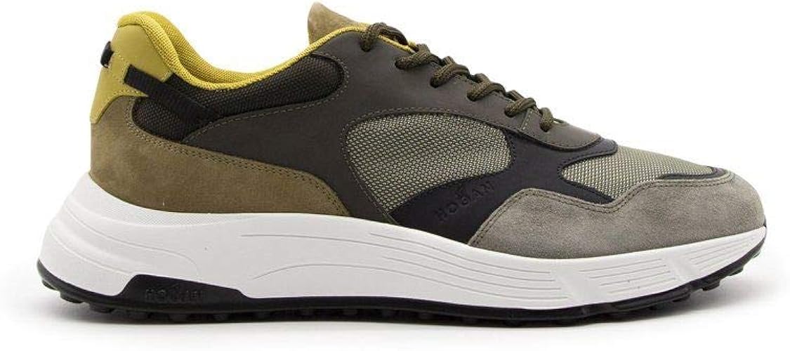 Amazon Hogan ラグジュアリーファッション メンズ Hxm5630dm90pj1862z グリーン 革 運動靴 シーズンパーマネント Hogan シューズ バッグ