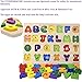 GYBBER&MUMU Alphabet Blocks Colorful Jigsaw Blocks Board Wood ABC Letters Puzzle (Uppercase)